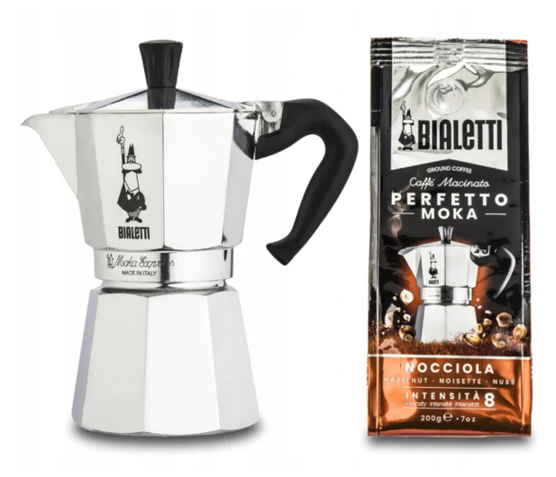 Bialetti Zestaw Moka 6tz+kawa Perfetto Nocciola - 1025583 - zdjęcie 3